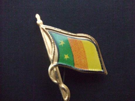 Kameroen ( Cameroun) land in Centraal-Afrika oude vlag